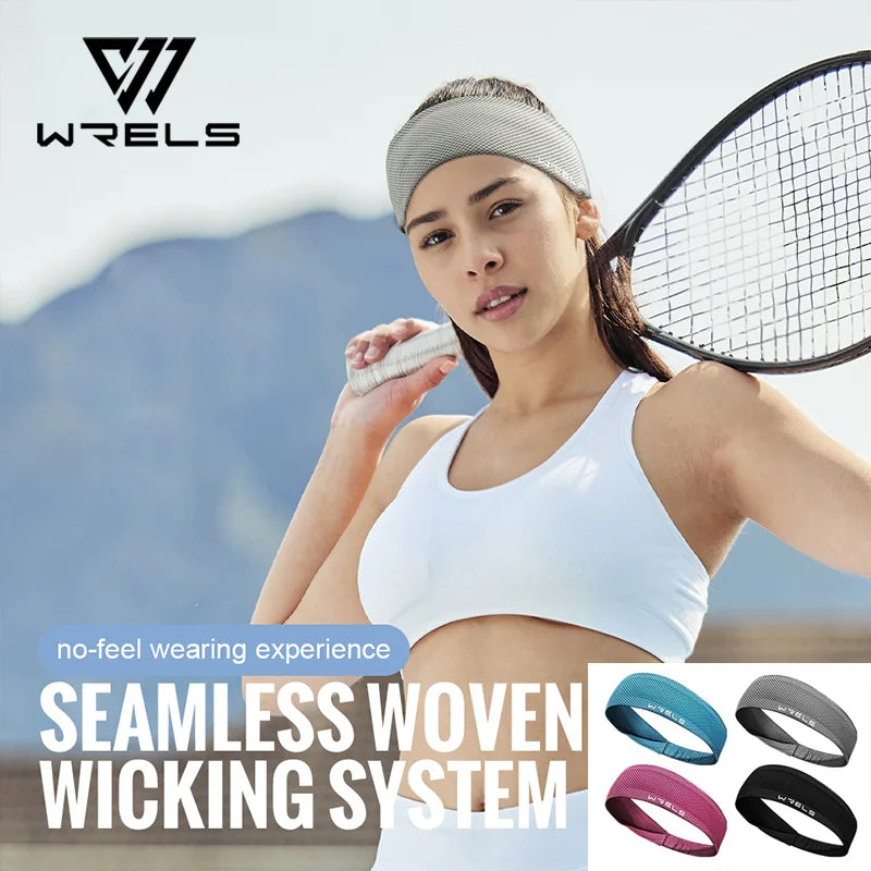 Summer Sport Headband Breathable Fitness Sweatband Non Slip Elastic Tennis Headband Sweat Wicking Lightweight Running Hairband