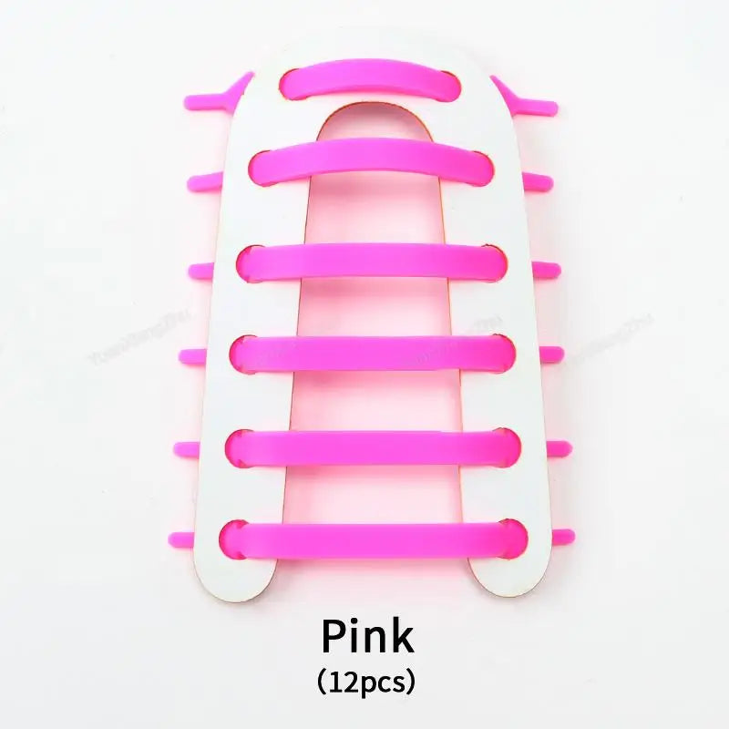 12Pcs Silicone Shoelaces for Shoes Elastic Laces Sneakers No Tie Shoe laces Kids Adult Rubber Shoelace One Size Fits All Shoes