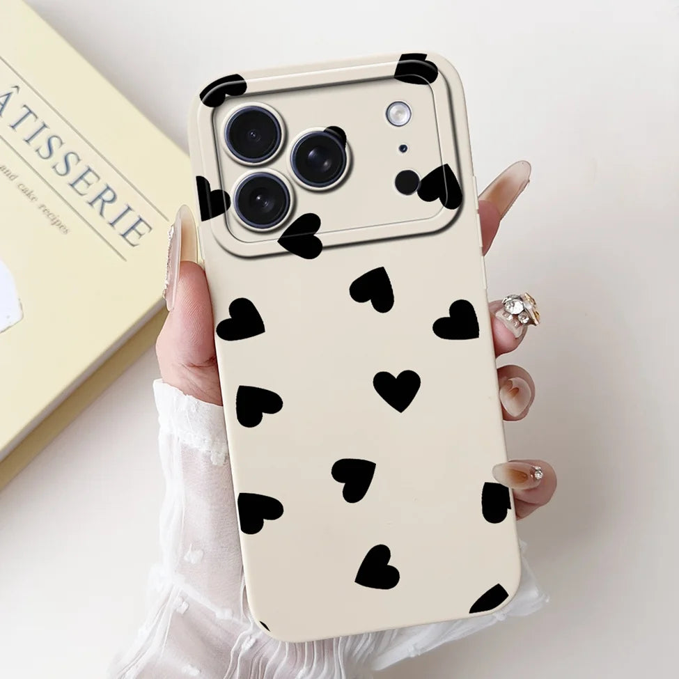 For iPhone 17 Pro Case Silicone Luxury Flowers Cute Kawaii Funny Painted Cover For iP 17 Pro Phone Case A3256 A3522 A3523 A3524