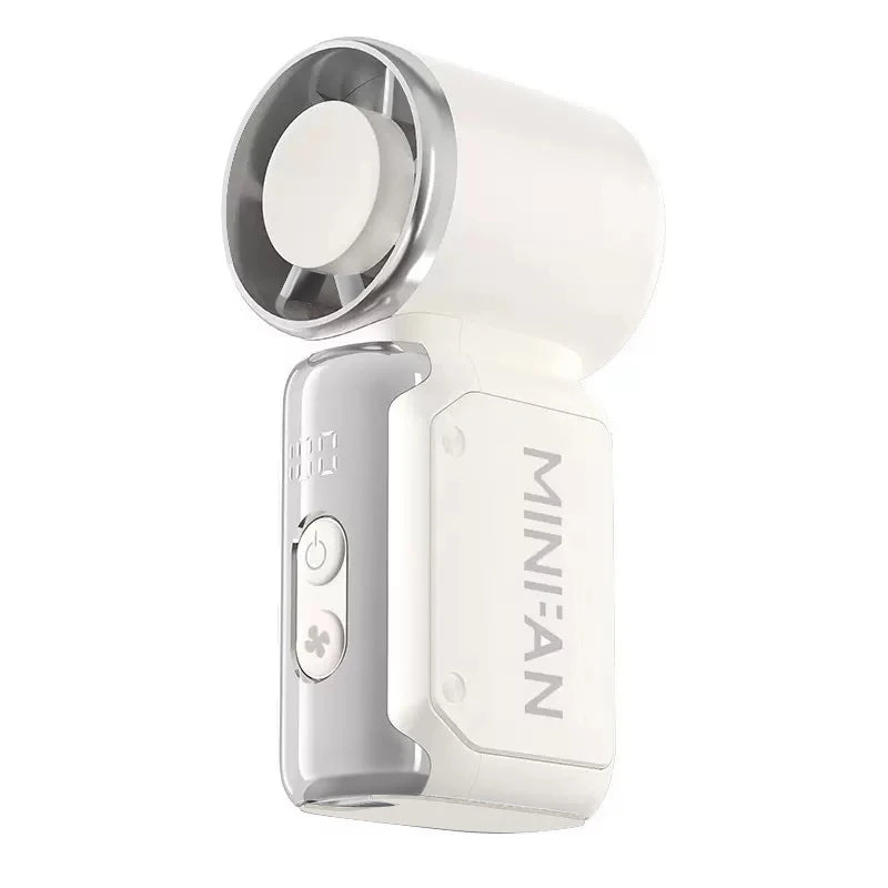 Portable handheld small fan, pocket portable fan, USB charging mini bladeless electric fan, suitable for outdoor and travel use