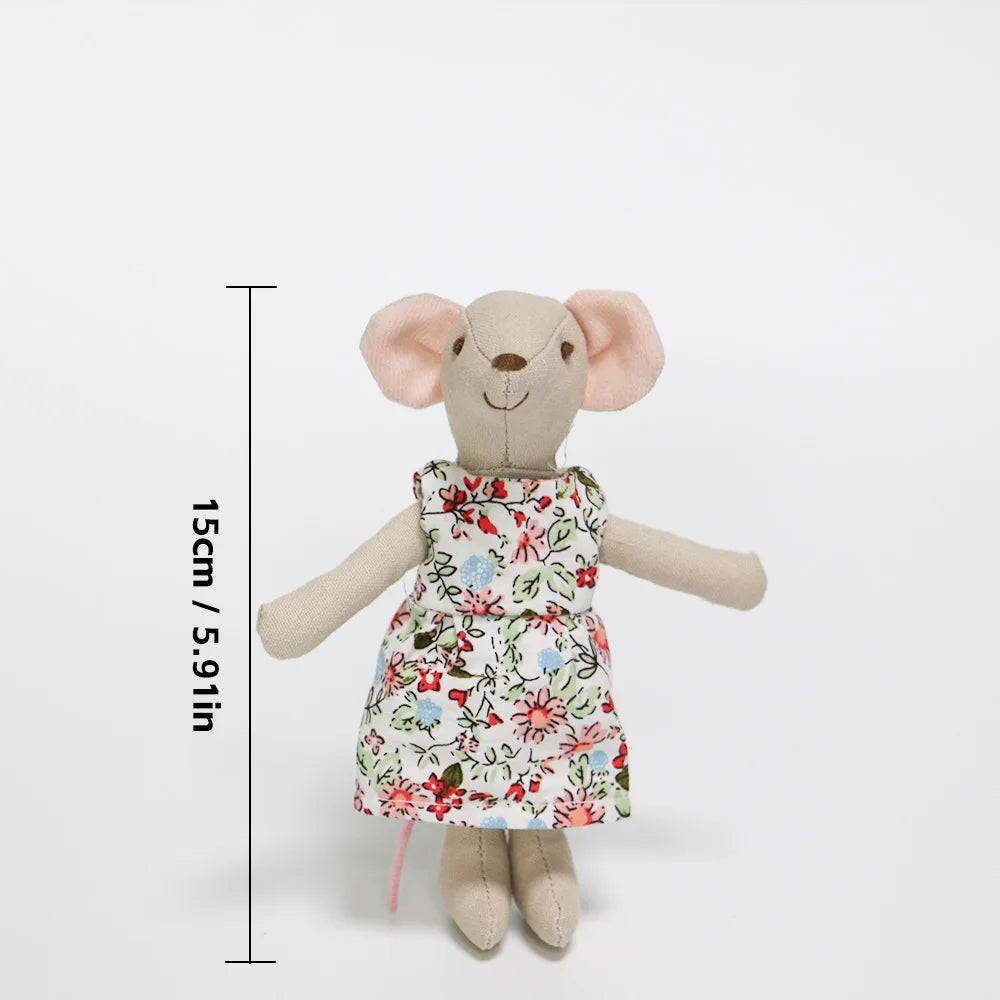 1PCS Plush Mouse Doll Toy Soft Stuffed Animal Friend for Kids - Holiday Birthday Gift Room Decor Pretend Play