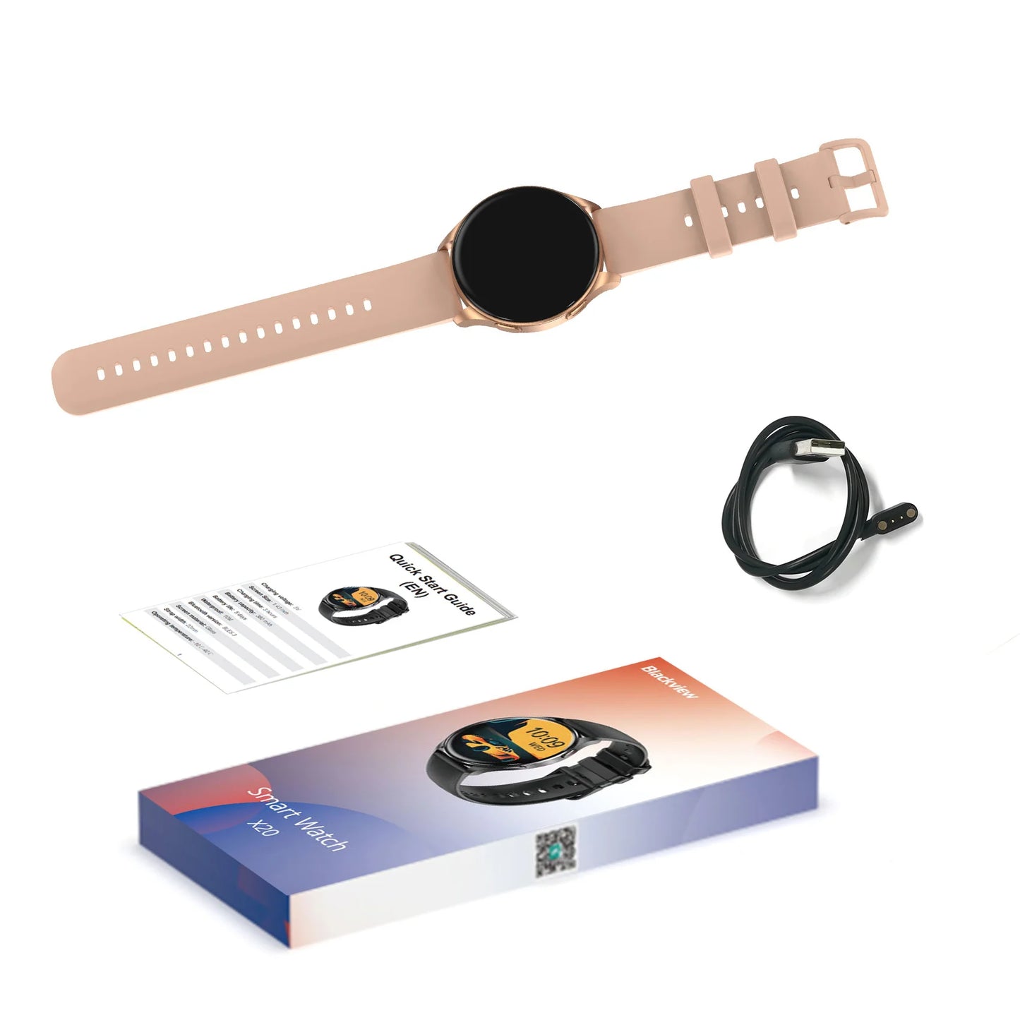 Blackview X20 Smartwatch Watch 1.43'' HD Screen Bluetooth Call Watch AMOLED Display Health and Fitness Tracking For ISO Android