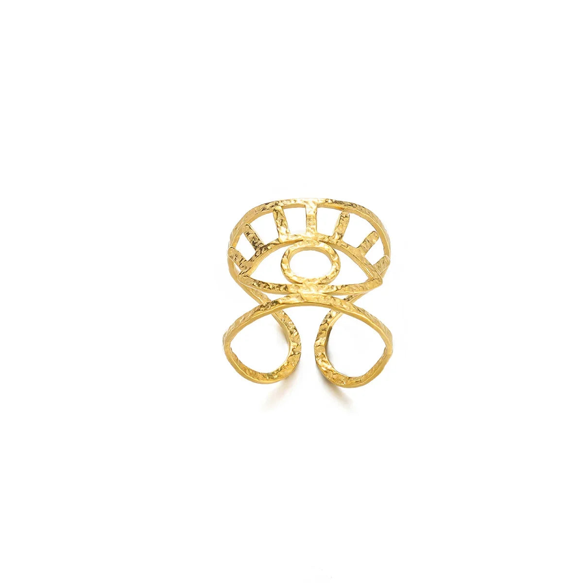 Luxury Zircon Evil Eye Rings For Women Gold Color Lucky Eye Opening Ring Women Trendy Punk Gothic Aesthetic Jewelry Accessories