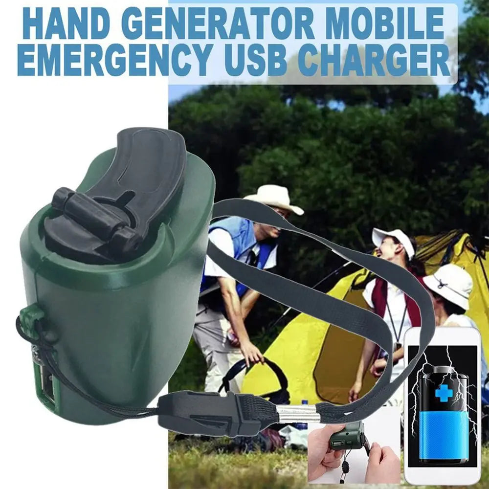 Portable Outdoor Power Bank Power Crank Dynamo Emergency Charger Manual Charger Phone Charging