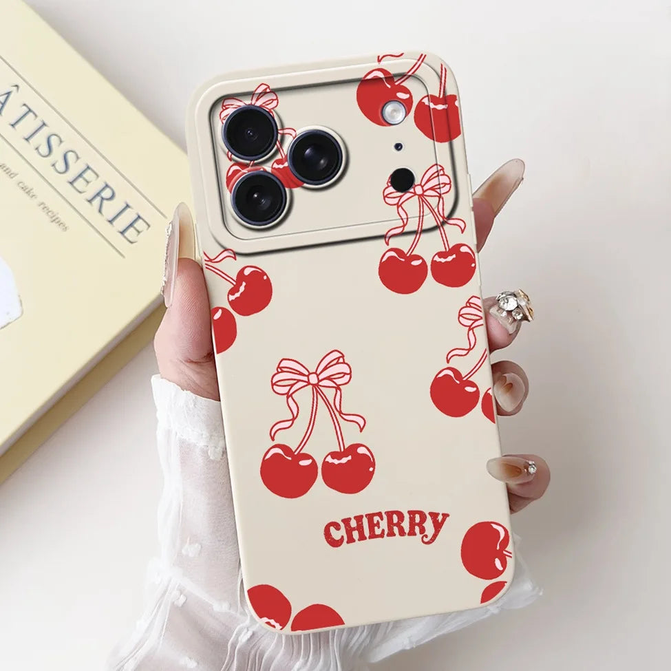 For iPhone 17 Pro Case Silicone Luxury Flowers Cute Kawaii Funny Painted Cover For iP 17 Pro Phone Case A3256 A3522 A3523 A3524