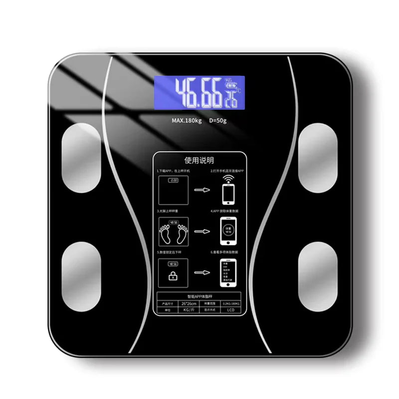 Smart USB Charging Body Fat Scale High Precision Digital Weight Scale Household Electronic Body Composition Scale For Adult Home