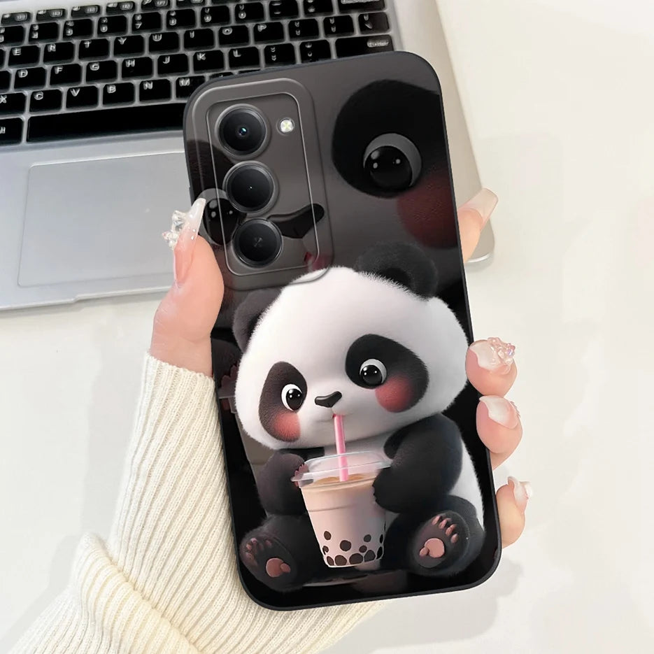 For Xiaomi Redmi 15 4G 5G Case Cute Panda Rabbit Cartoon Cover Shockproof Phone Case For Xiaomi Redmi 15 5G Redmi15 4G Soft Bags