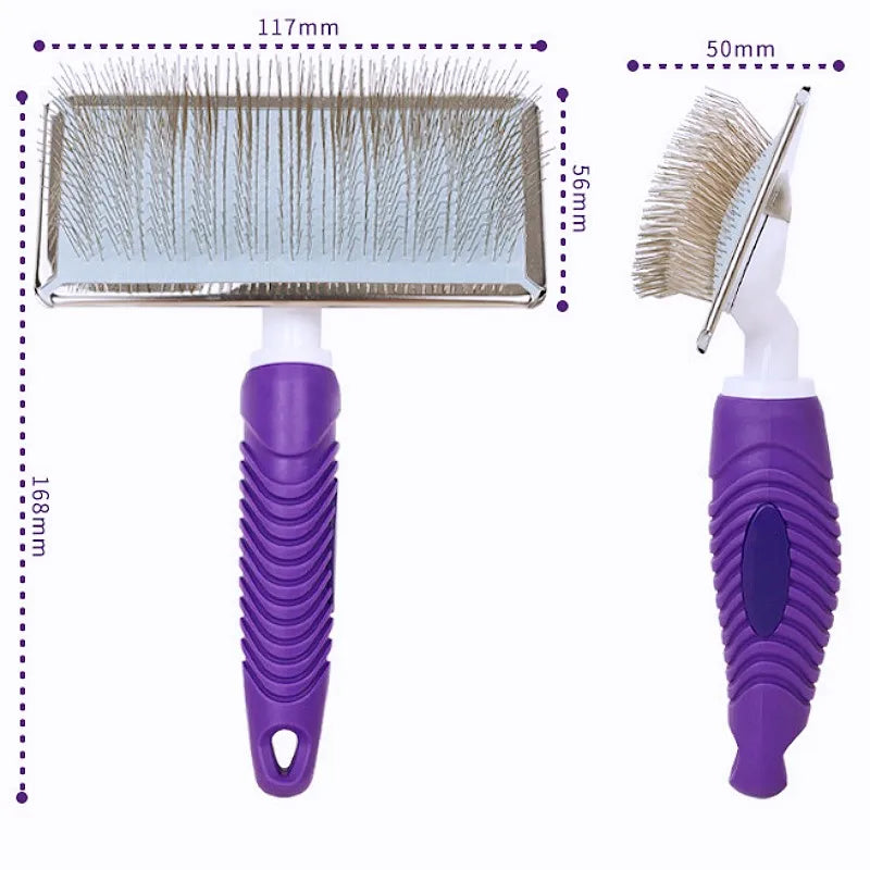 Dog Comb Massage Dogs Brush Long Teeth Cat Comb Pet Hair Remover Dog Grooming Brush Stainless Steel Combs for Dogs Hair Cleaning