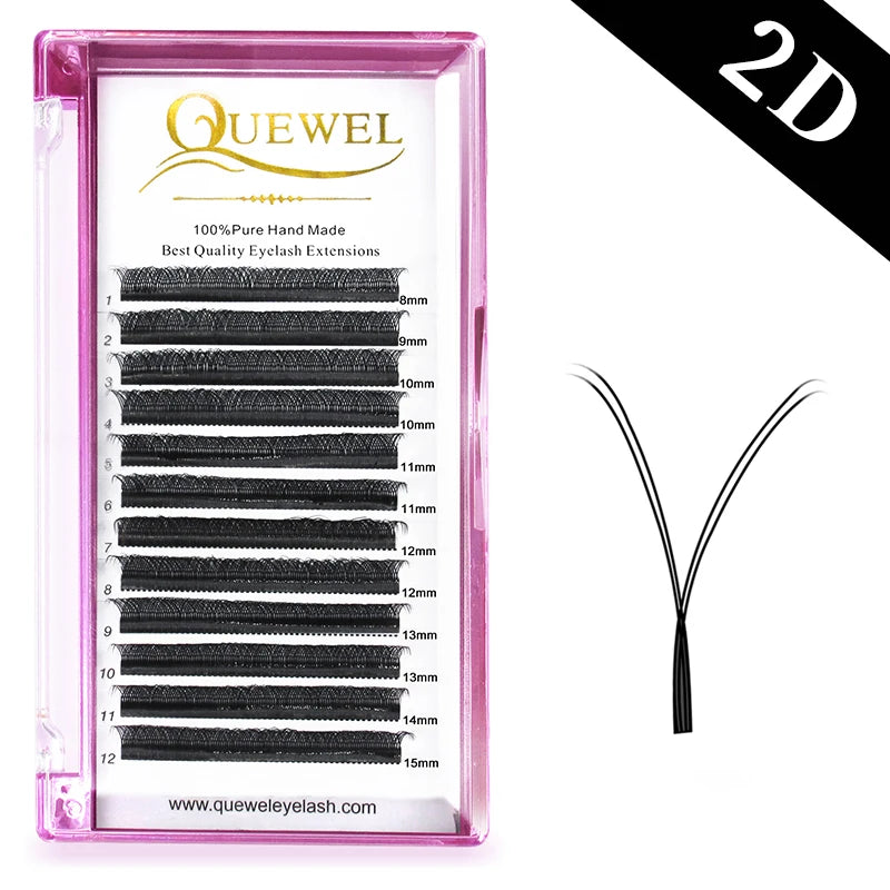 Quewel W Volume Eyelashes 3D/4D/5D/6D/8D Shape Eyelash Extensions Fans 8-14mm Curl New False Eye Lash Wholesale Makeup Tool