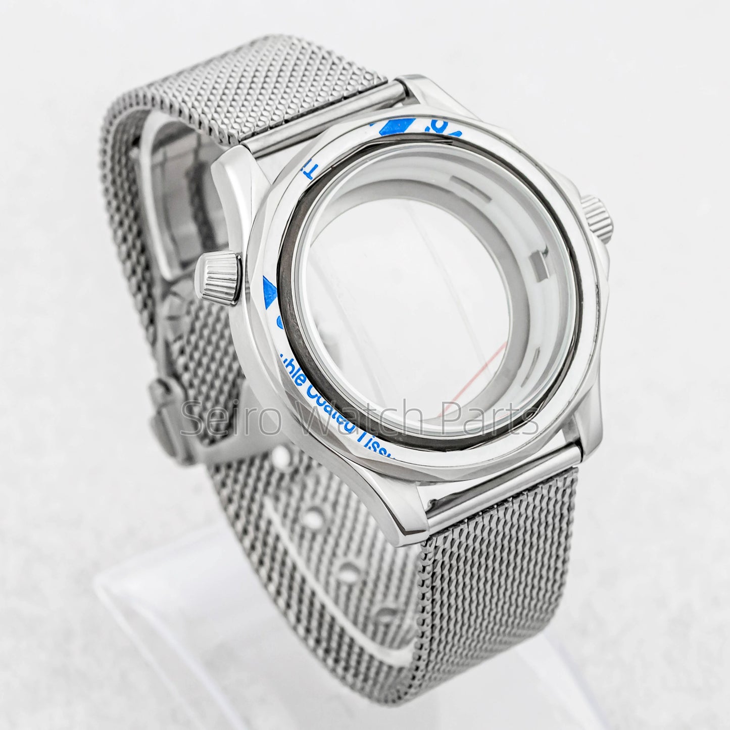 NH35 Case Dial Mesh Strap Bracelet for Seamaster 300 Watches Men Stainless Steel 10ATM Waterproof 41mm Case fit NH35/36 Movement