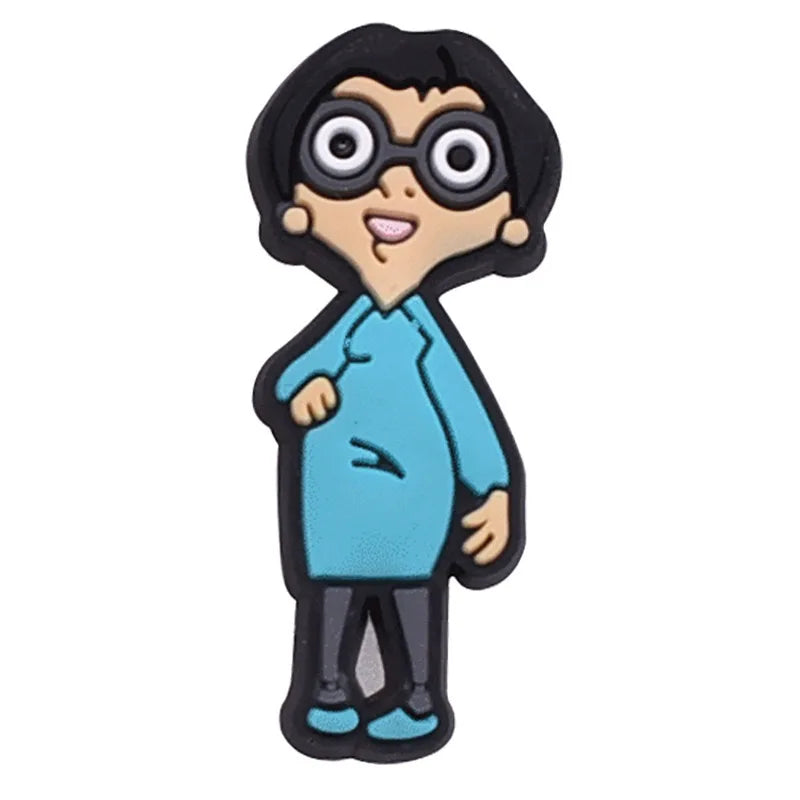 1-100Pcs Mr. Bean Shoes Charms Cartoon Funny Man Clogs Sandals Garden Shoes Accessories Decorate Buckle Kids Gifts Wholesale