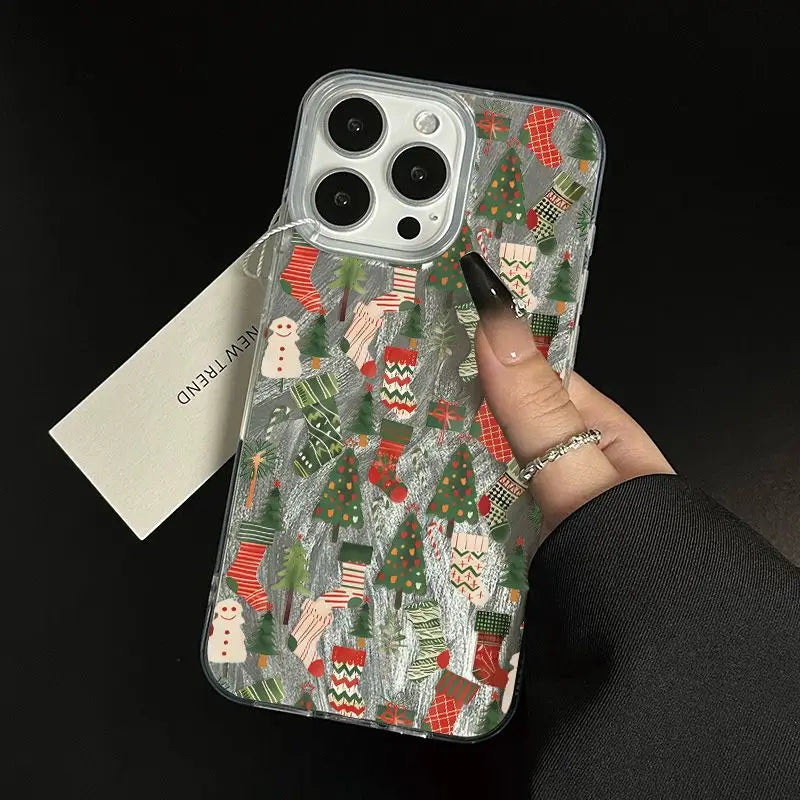 Christmas Tree Phone Case for iPhone 17 Pro 16 16e 15 14 13 12 11 Pro Max iphone Air Shockproof Bumper Cover Funda