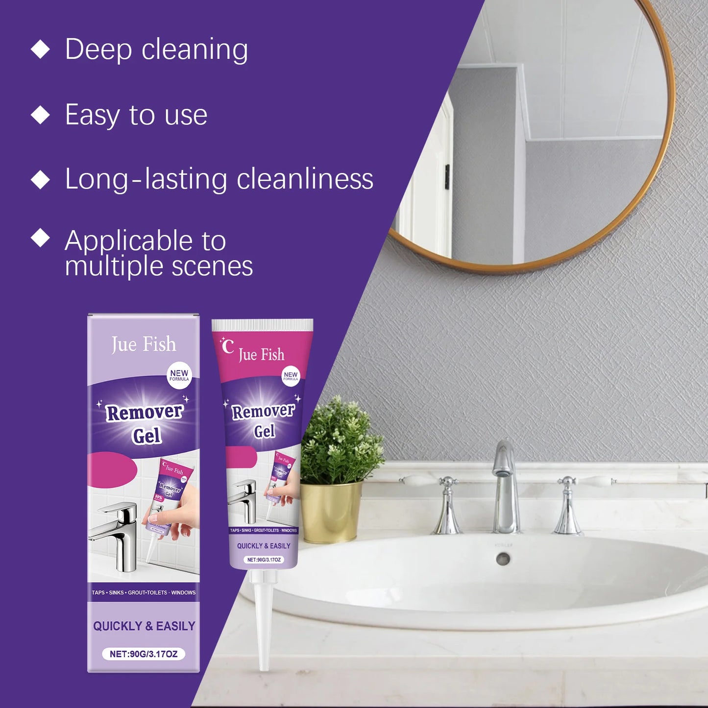 Remover Gel Strong Stain Remover Crevice Cleaner Bathroom Deep Penetration Household Multi Effect Cleaning Gel Stain Durable
