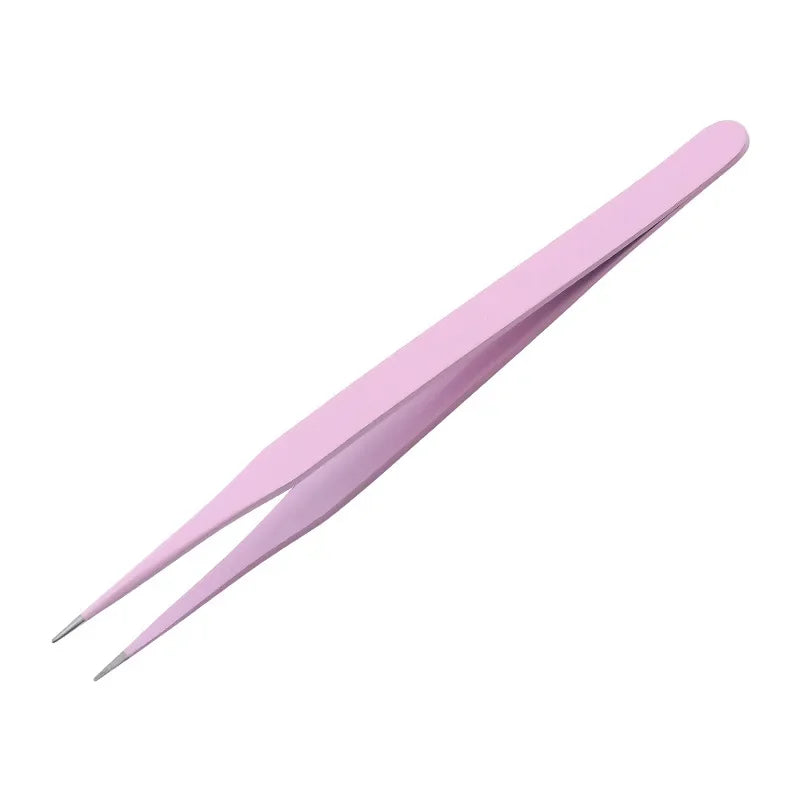 Eyebrow Tweezers Stainless Steel Slant Tip Hair Removal Makeup Tool Kit Eyelashes Extension High Precision Anti-Static Tweezers
