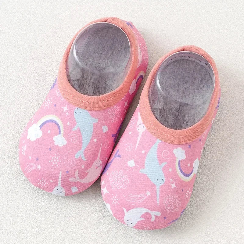 Children Swimming Surf Sports Sneakers Four Season Anti-slip Aqua Swim Floor Socks Baby Kids Cartoon Pool Beach Water Shoes