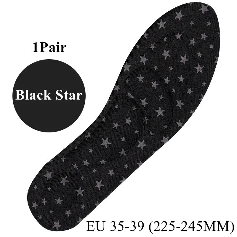 4D Memory Foam Sport Insoles Plantar Fasciitis Arch Support Shoe Inserts Sneakers Cushioning Anti-slip Template Insole Men Women