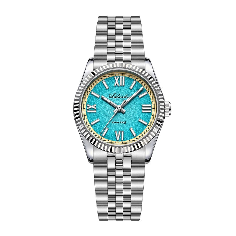 ADDIESDIVE 2025 NEW Colorful Dial Quartz Watch For Men VH31 Movement Stainless Steel Sapphire Glass 100M Waterproof Dive Watches