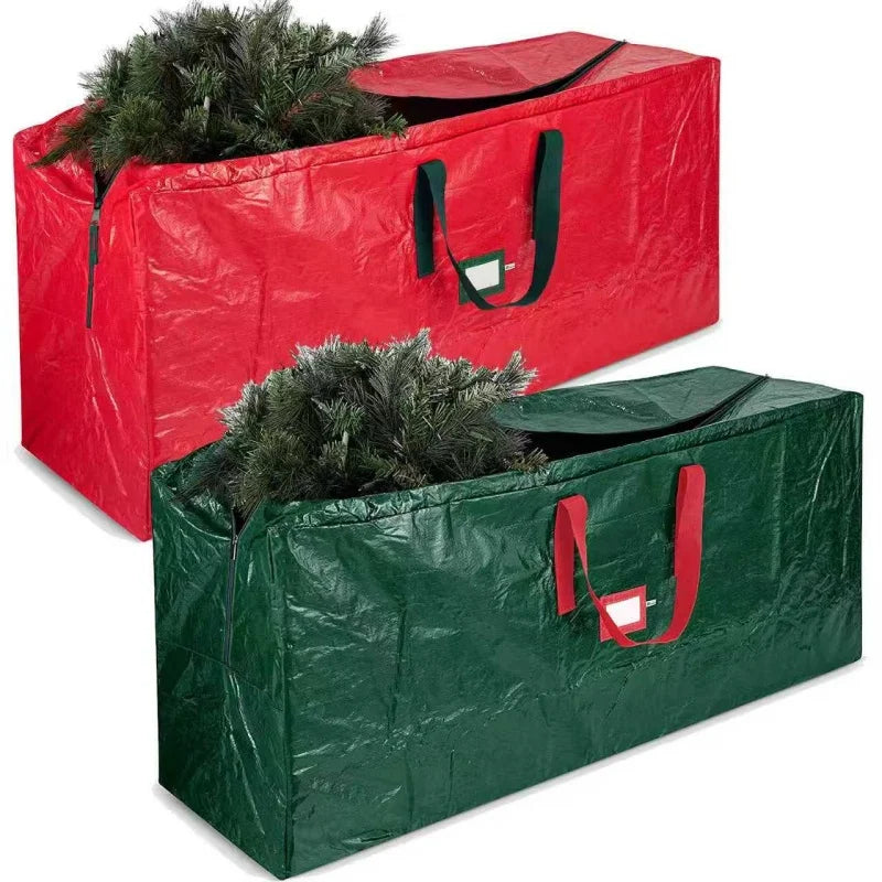 LUSQI Christmas Tree Storage Bag For 7.5-9ft Trees Multifunctional Storage Bag Waterproof Red Green Grey Strong Oxford Cloth Box