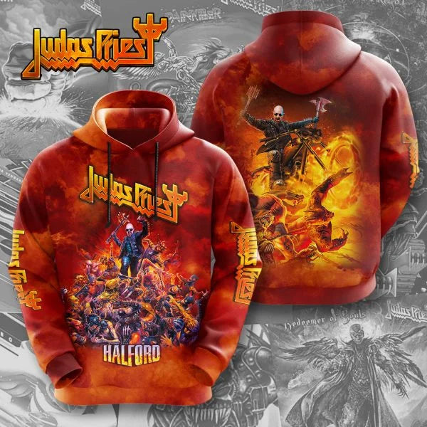 Hot Rock Judas Priest Band 3d Print Hoodie Men Women Fashion Hip Hop Hoodie Sweatshirt Women Sweats Men Clothes Unisex Tracksuit