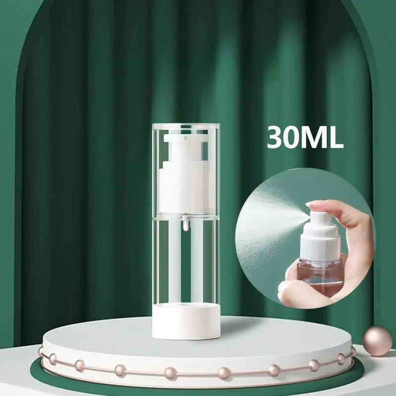 10/15/30/50/80/100ML  Clear  Airless Cream Pump Bottle Refillable Empty Bottle Travel Vacuum Airless Container Makeup Bottle