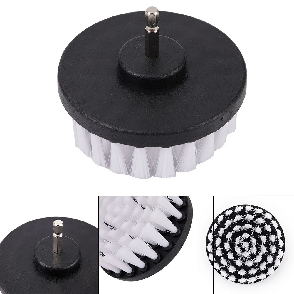 4 Inch Soft Drill Brush Electric Scrubber Drill Disc Brushes Polisher Bathroom Power Cleaning Tools For Carpet Glass Car Tires