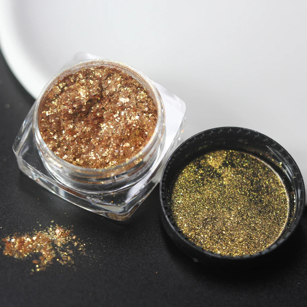 100colors Cosmetic Diamond Highlighter Pigment Eyes Loose Powder Makeup Pearlescent Shiny Eyeshadow Lipgloss Resin Craft DIY