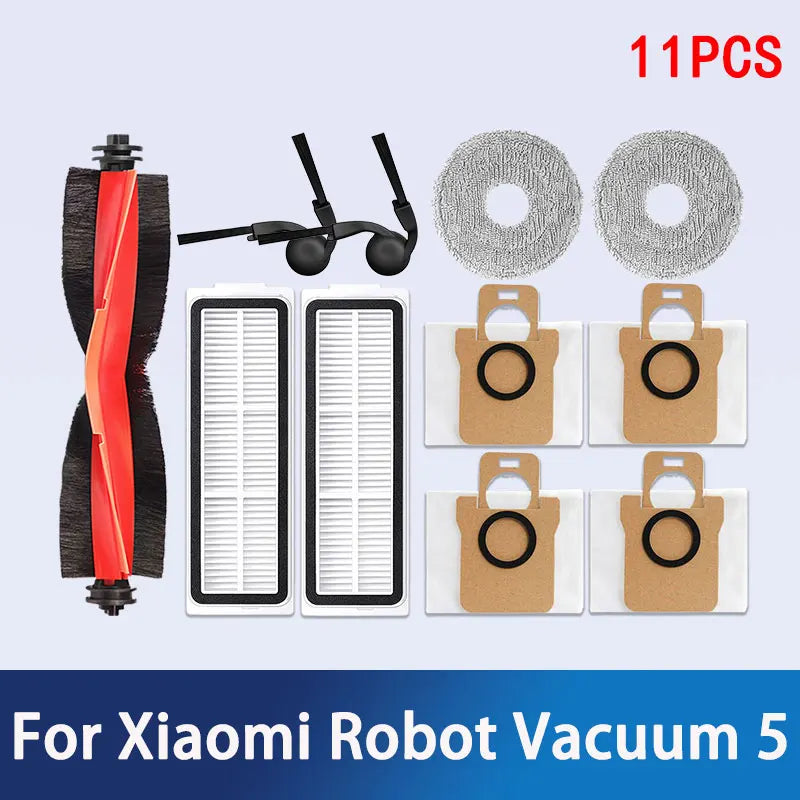 For Xiaomi Robot Vacuum 5 / OV31GL Cleaner Accessories Main Side Brush Mop Cloth HEPA Filter Dust Bag Replacement Spare Parts