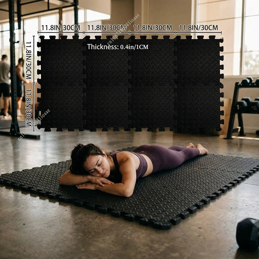 Dedicated Fitness Mat - 8/12/16Pcs Interlocking Sport Mat 30x30x1CM Puzzle Fitness Mat Gym and Yoga Equipment Protective Mat