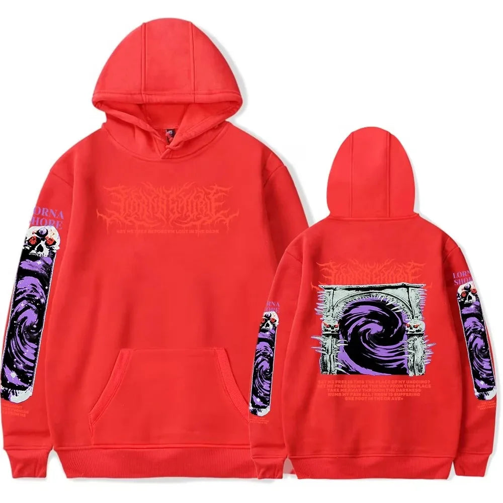 Symphonic Dead Core Band Lorna Shore Album Graphic Print Pullover Men Women Loose Casual Hoodie New Fashion Oversized Sweatshirt