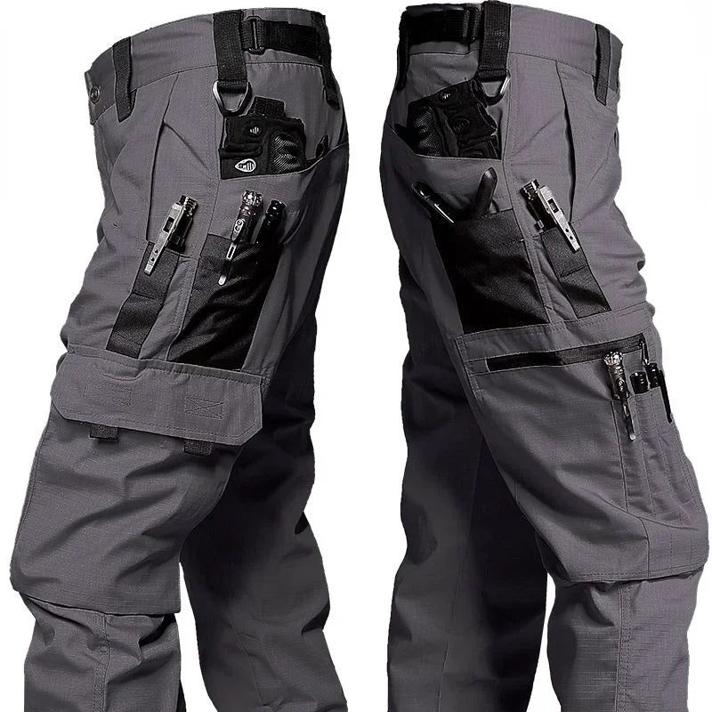 Men's Casual Tactical Pants Multi Pockets Work Trousers Male Outwear Straight Autumn Cargo Pants Spring Wear-resistant Trousers