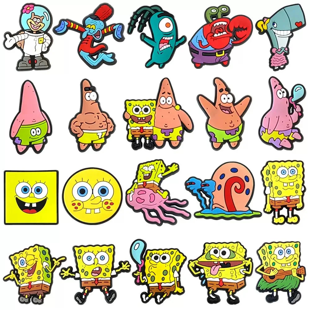 1-100pcs Shoe Charms PVC Shoes Accessories Decorations for Crocs,Bubble Slides Clog Sandals Wristband Buckle Kids Paryt Gifts