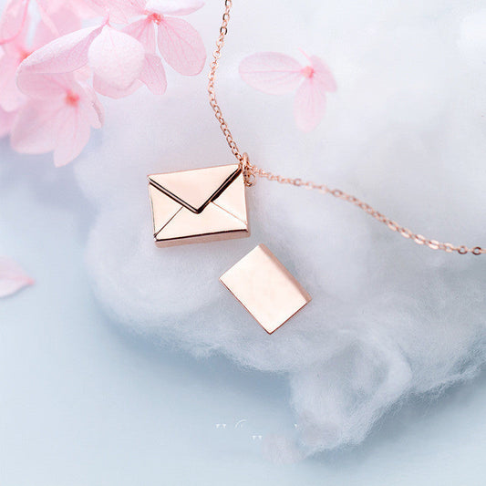 Envelope Locket Necklace - Personalized Love Letter Jewelry