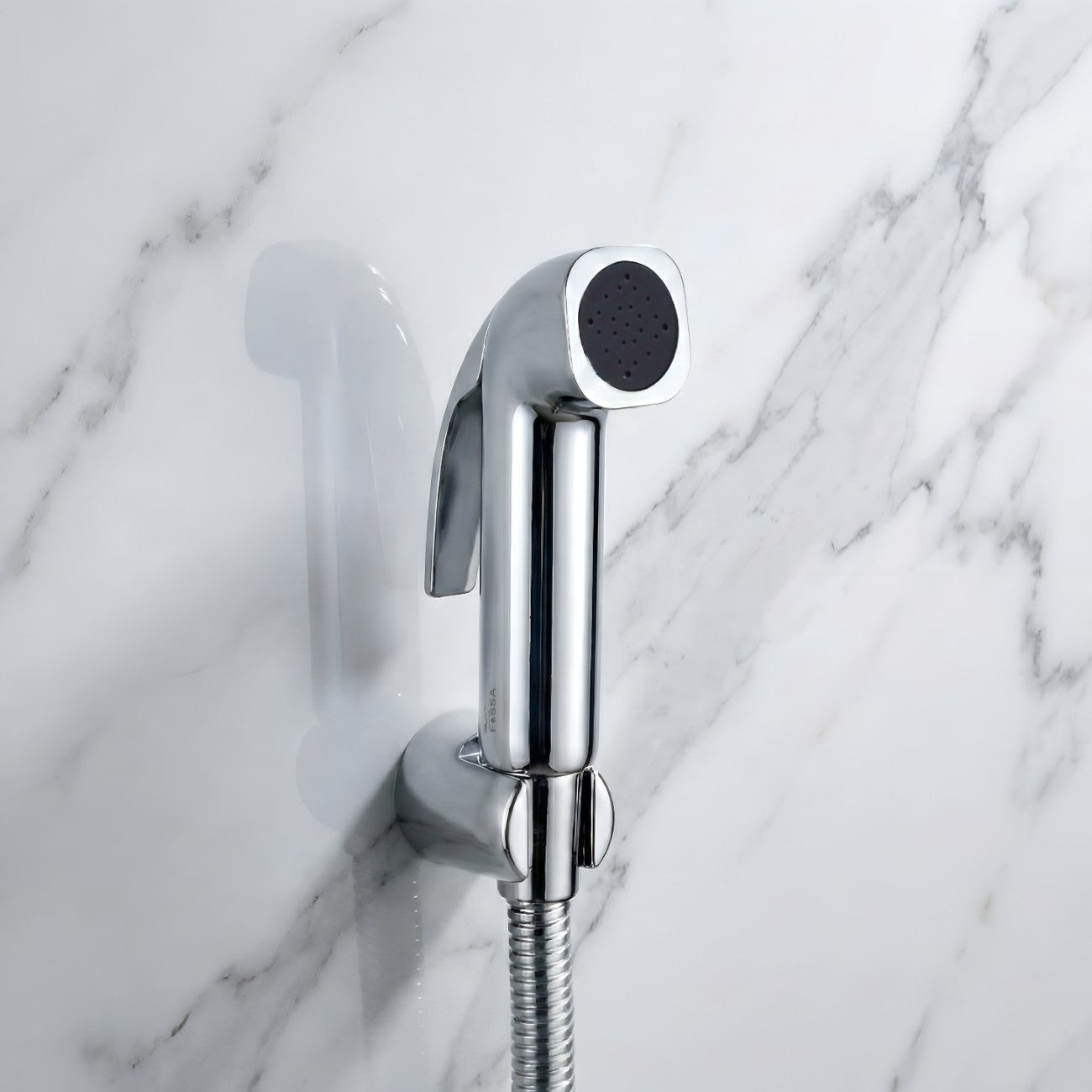 Health Faucet Bidet Sprayer Silver ABS Health Faucet with 1 Meter 304-Grade SS Hose Pipe & Hook