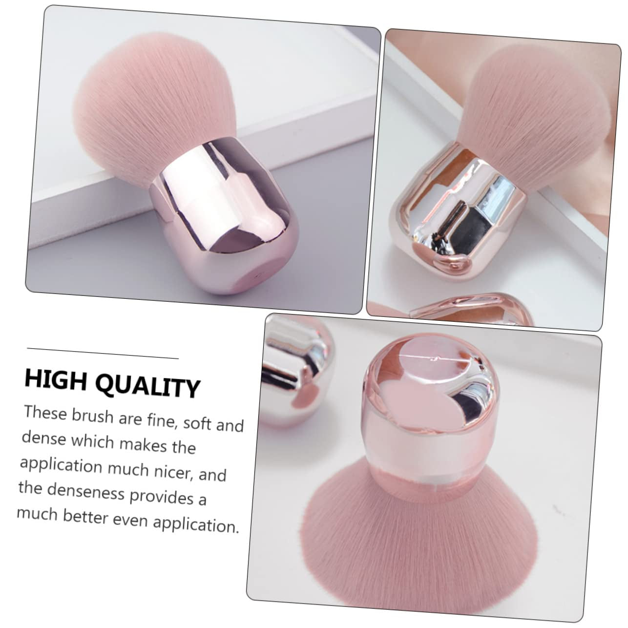 Essential Makeup Brush Tool Blusher Foundation Loose Powder Face Brush Smooth Handle Style