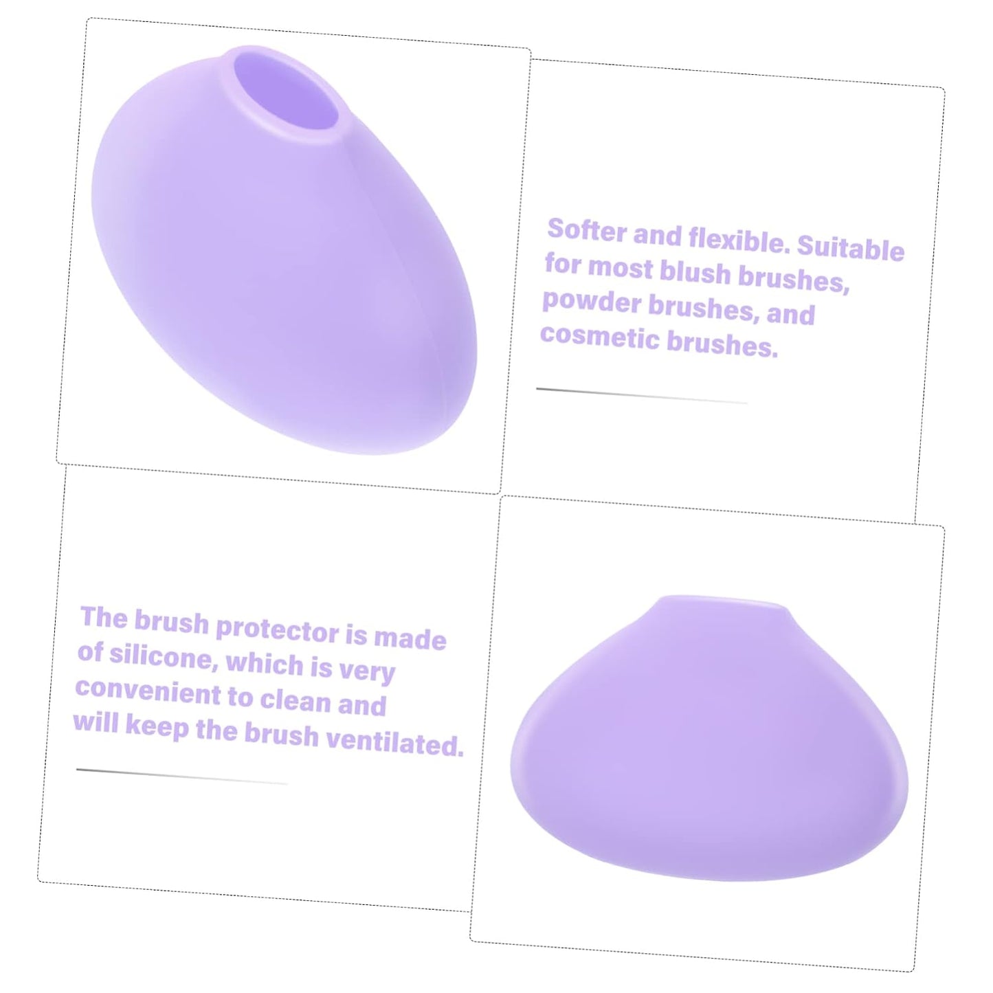 Silicone Makeup Brush Reusable Protector for Makeup Brush Storage Organizer Convenient Travel Holder and Reducing Wear Easy to Clean