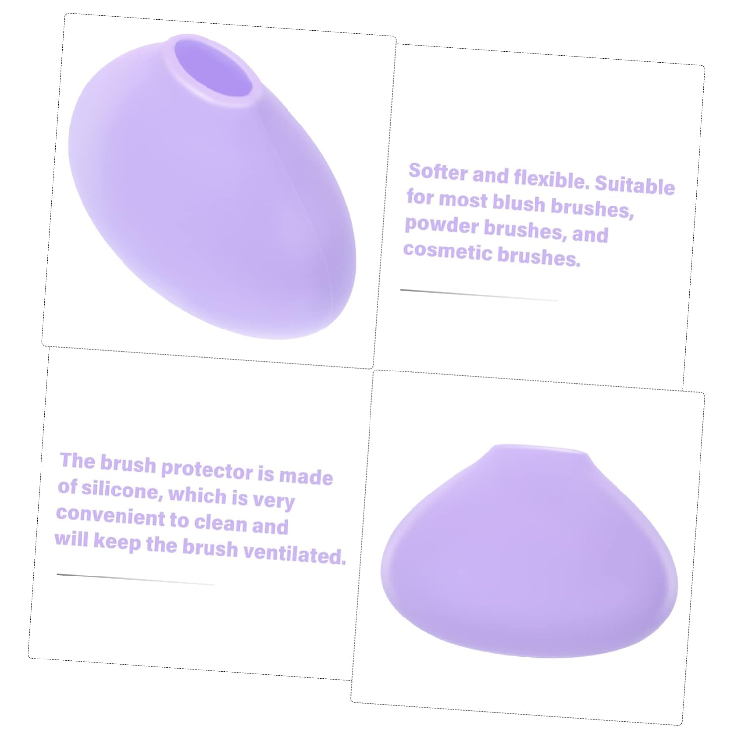Silicone Makeup Brush Reusable Protector for Makeup Brush Storage Organizer Convenient Travel Holder and Reducing Wear Easy to Clean