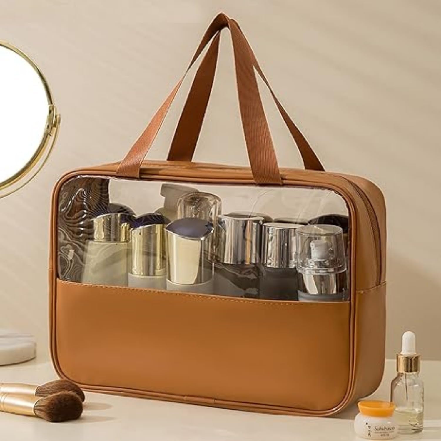 55Pcs Brown Makeup Brushes Set Professional Makeup Kit Multi-Functional Makeup Tool Set with Case Facial Makeup Accessories, Foundation Makeup Brush Kit Eye and Face Make up Brushes & Tools