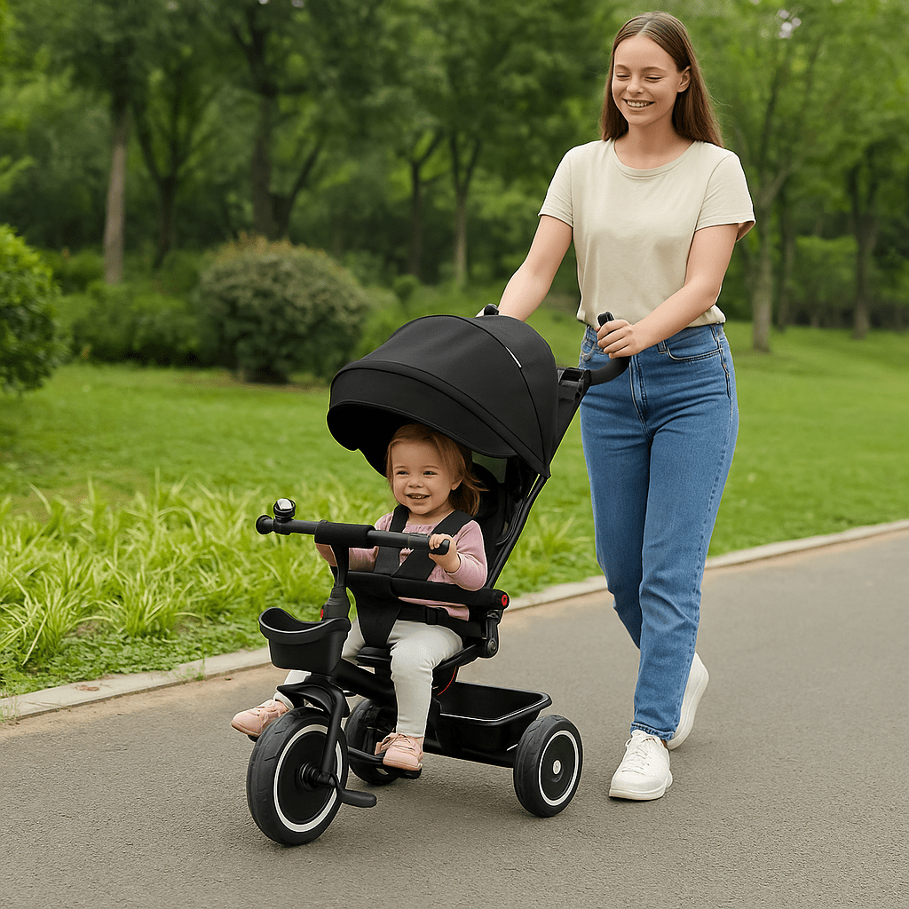 Foryourlittleone 6 in 1 Trike V3 - Black (9 months - 5 years)