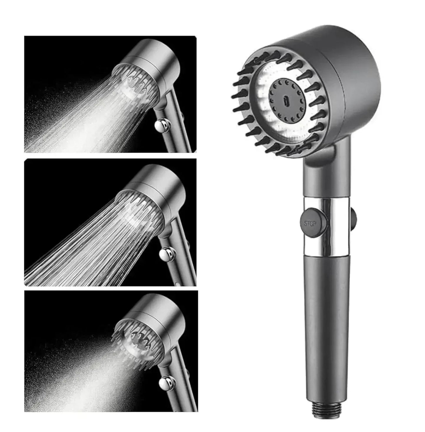 Snow 3 Modes ABS Black Finish Hand Shower Only
