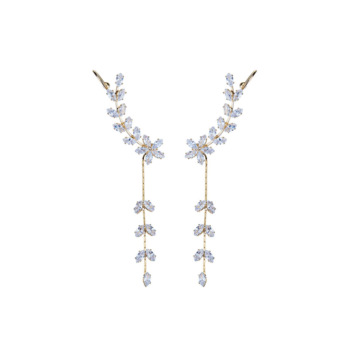 Frozen Creeper Gold Earring