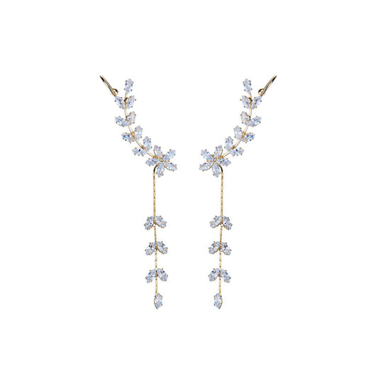 Frozen Creeper Gold Earring