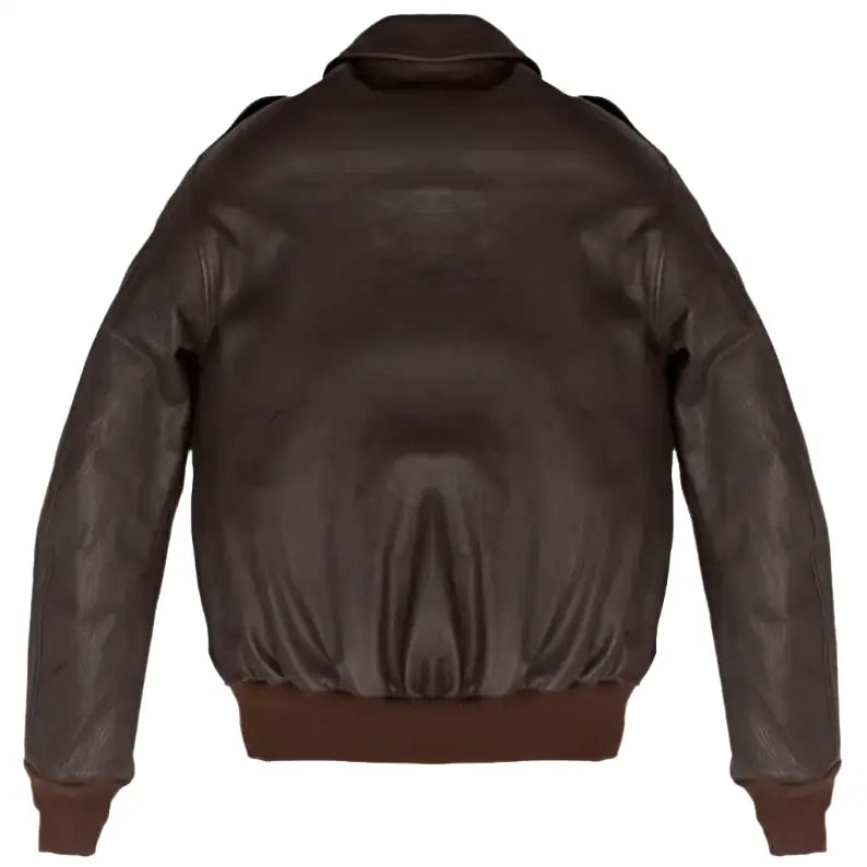 Men’s Wing Collar Leather Bomber Jacket