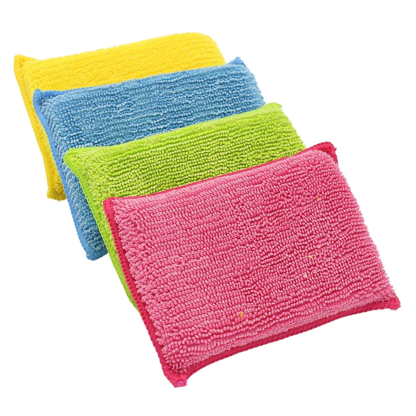 Microfiber Cleaning Sponge Dual-Sided Pink Single product