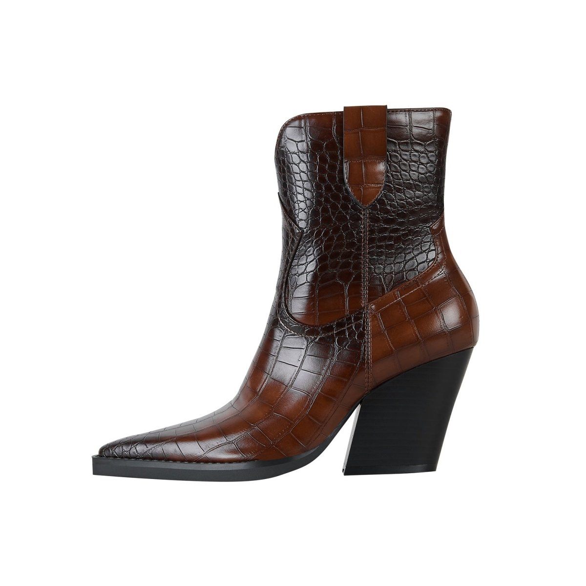 Rich Tone Leather Country Ankle Boots