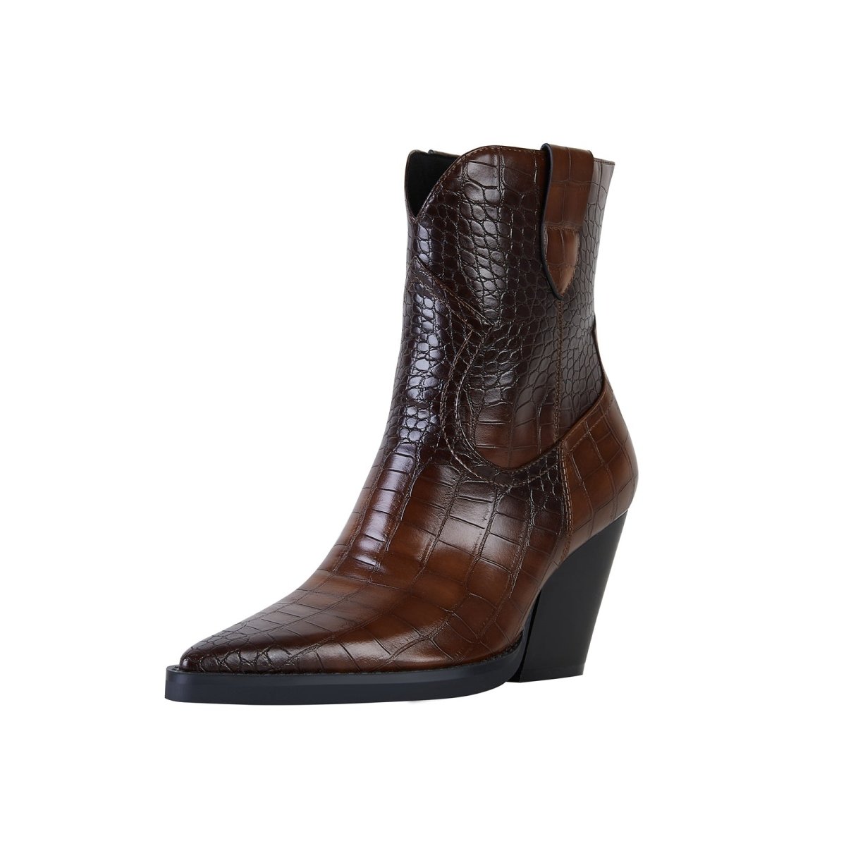 Rich Tone Leather Country Ankle Boots