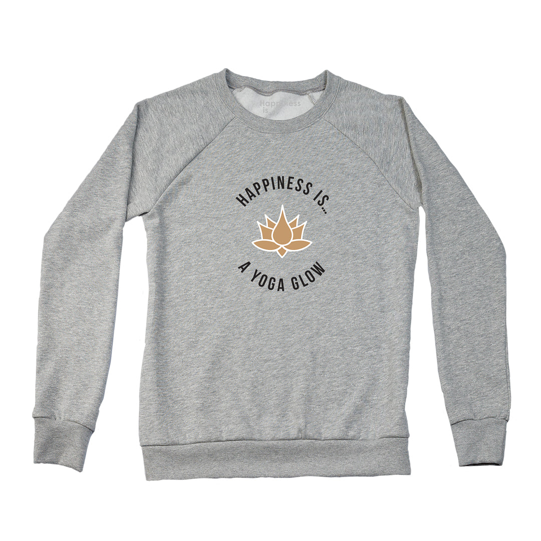 Women's Yoga Glow Crew Sweatshirt, Heather Grey