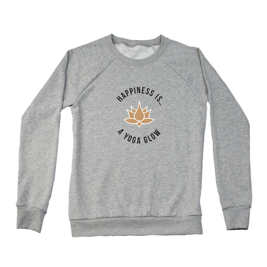 Women's Yoga Glow Crew Sweatshirt, Heather Grey